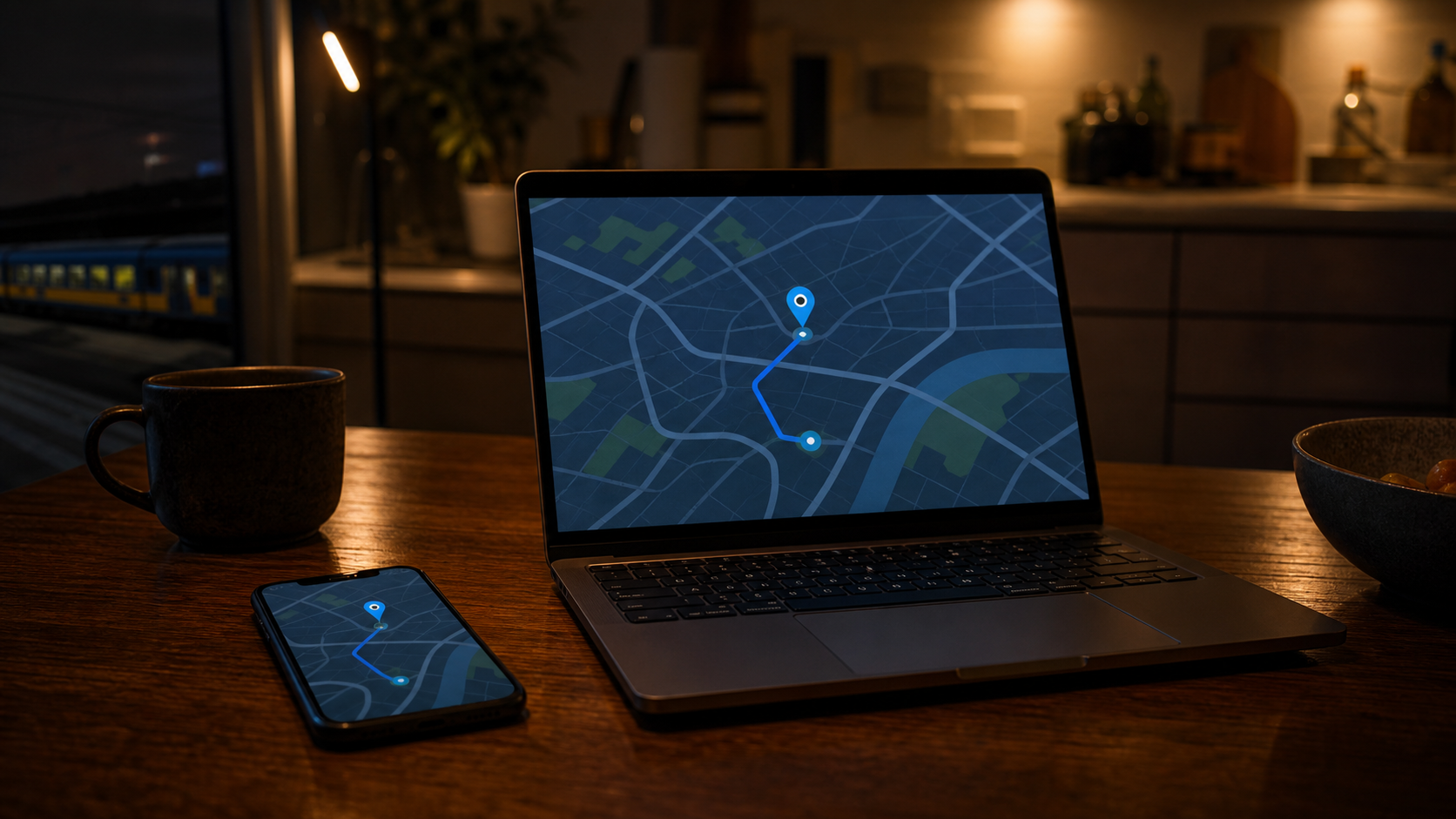 Gedeelde Find My-locatie zichtbaar op een telefoon en Linux-laptop